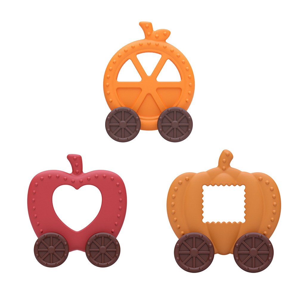 Fruit set (pumpkin, orange, apple) cart