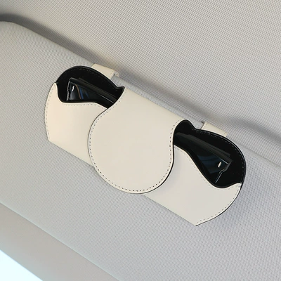 storage clip car supplies – Car Glasses Clip/Bill Clip - simple-white-glasses-case