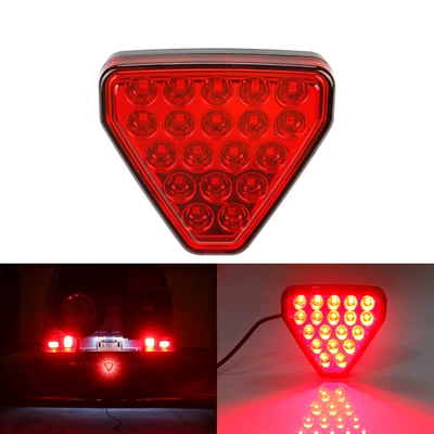 New universal flash car tail light modified bright pilot brake function anti-rear-end led warning light (Brake light) - triangle-red-shell-driving-always-bright-brake-burst-flash