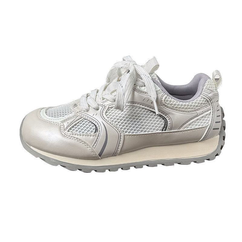 Zhao Lu Si con los zapatos Gump para mujeres 2026 verano nuevo estilo de red deportivo casual con suela gruesa para aumentar la altura de los zapatos de carreras para mujeres