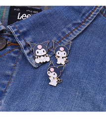 日韓動漫卡通庫洛米胸針 個性合金滴油徽章可愛學生情侶包包配飾