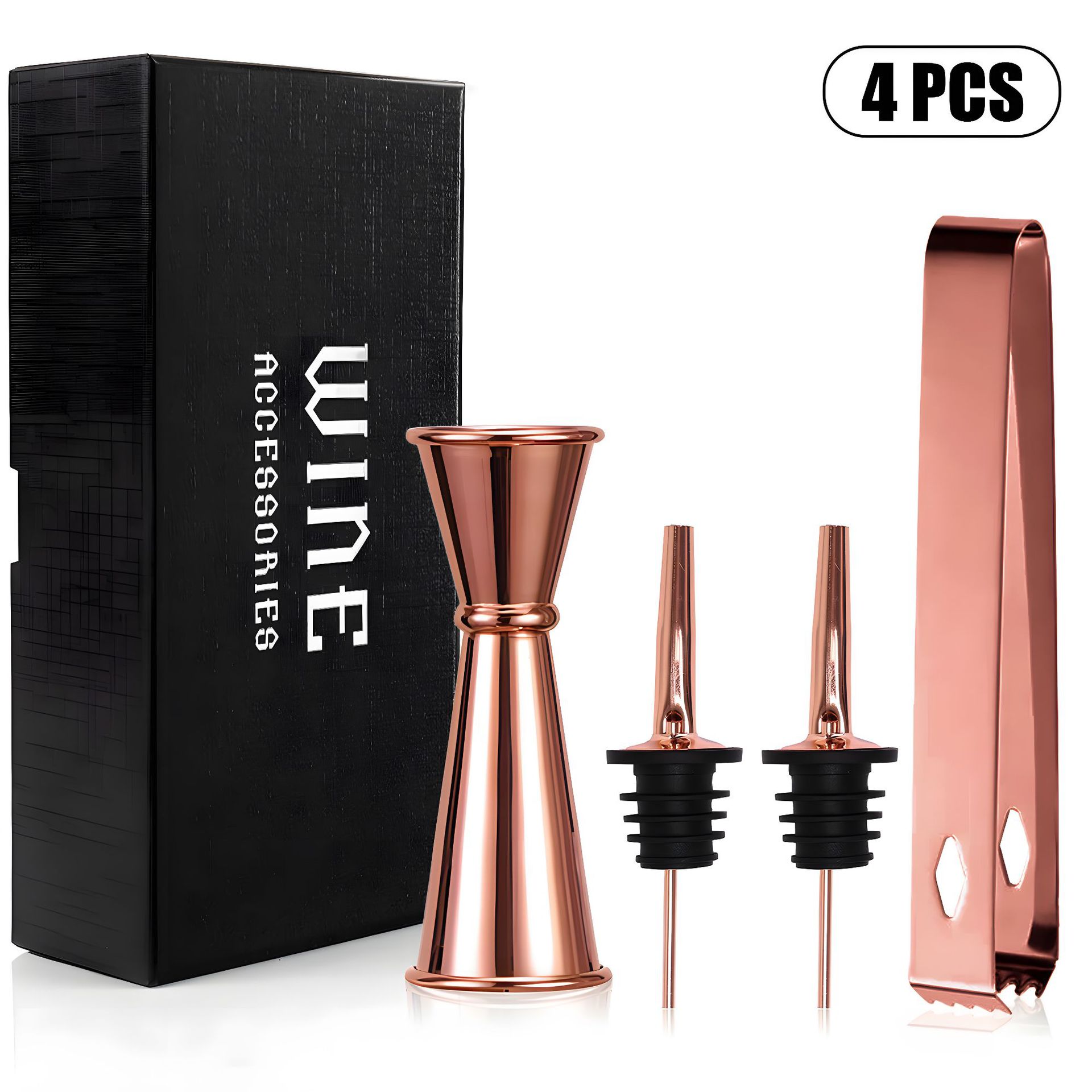로즈 골드 바텐딩 도구 세트 4개