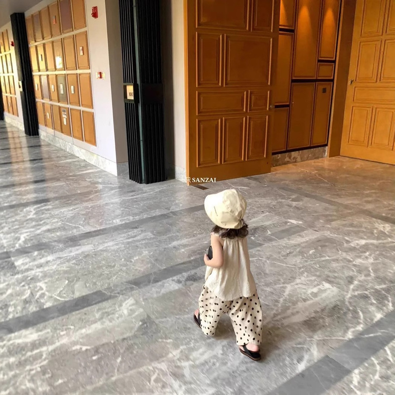 波点休闲裤女童春夏洋气裤子儿童9分裤防蚊裤幼儿园宝宝夏季|undefined
