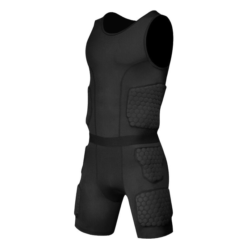 PRO ropa anticolisión en forma de panal, mangas cortas, almohadillas, medias, chaleco protector de baloncesto, pantalones cortos, armadura de fútbol