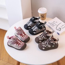 女童运动鞋2024冬季新款男小童二棉鞋加绒保暖儿童高帮休闲鞋软底