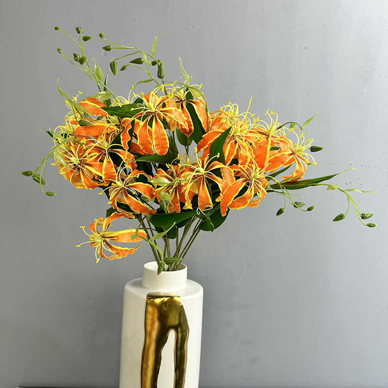 Artificial Flame Lily Nordic Style Home Decor For Wedding Flower_voghion.com