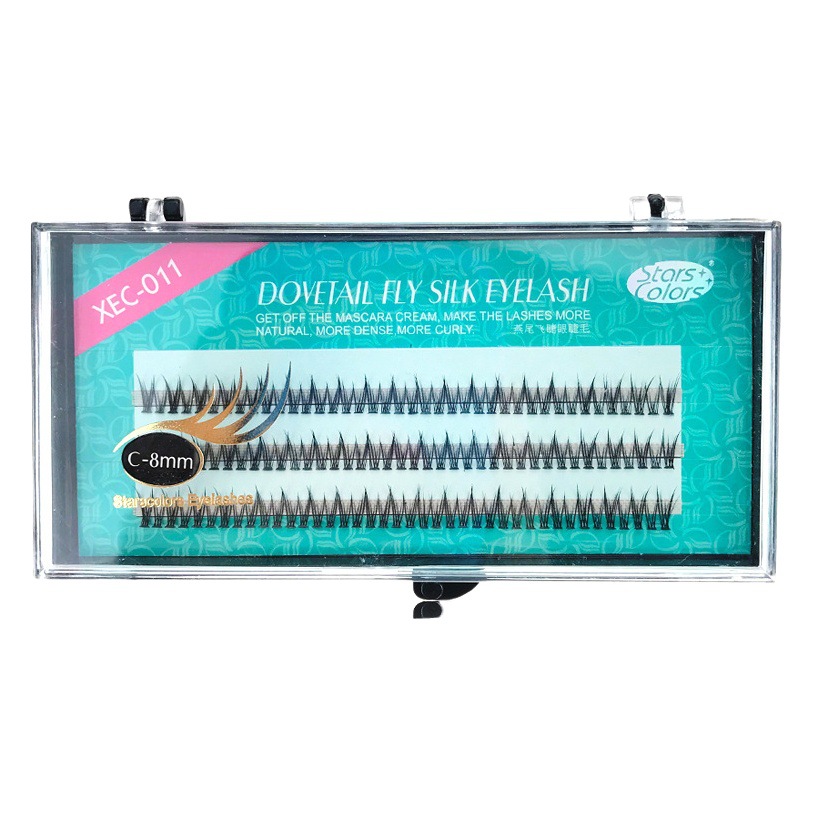 Xingyan Liangying pestañas ojo sola planta plantación injerto uso natural espeso cola de pez en forma de flor pelo Cruz swallowtail pestañas