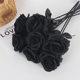 Cross-border Hot Sale Simulation Black Rose Halloween Ghost Festival Dress Fake Flower Gothic Dark Series Flower Material
