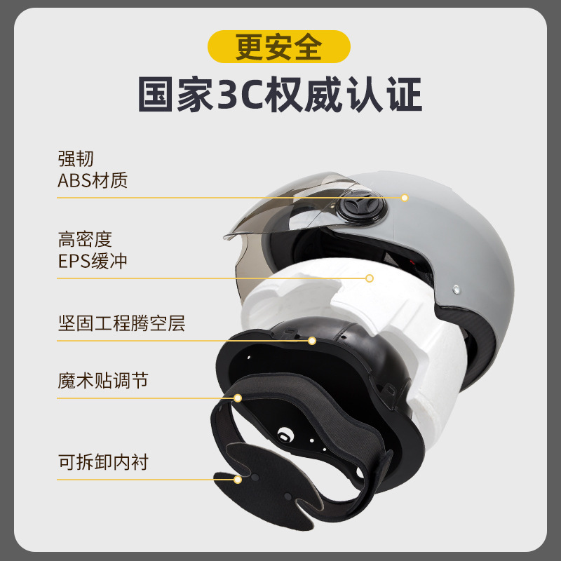 電気自動車ヘルメット夏の男性と女性の拡大番号四季ユニバーサル安全ヘルメット大きな頭囲通気性オートバイ|undefined