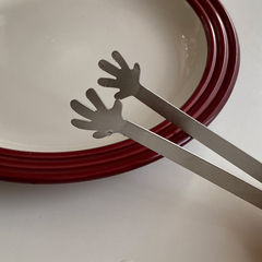 Ins style stainless steel cute little palm, fruit sugar cube clip, interesting snack clip, kitchen supplies