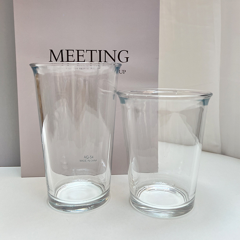 Coreano ins taza de vidrio transparente de gran capacidad taza de café fría simple taza de agua doméstica taza de agua de burbujas taza de jugo