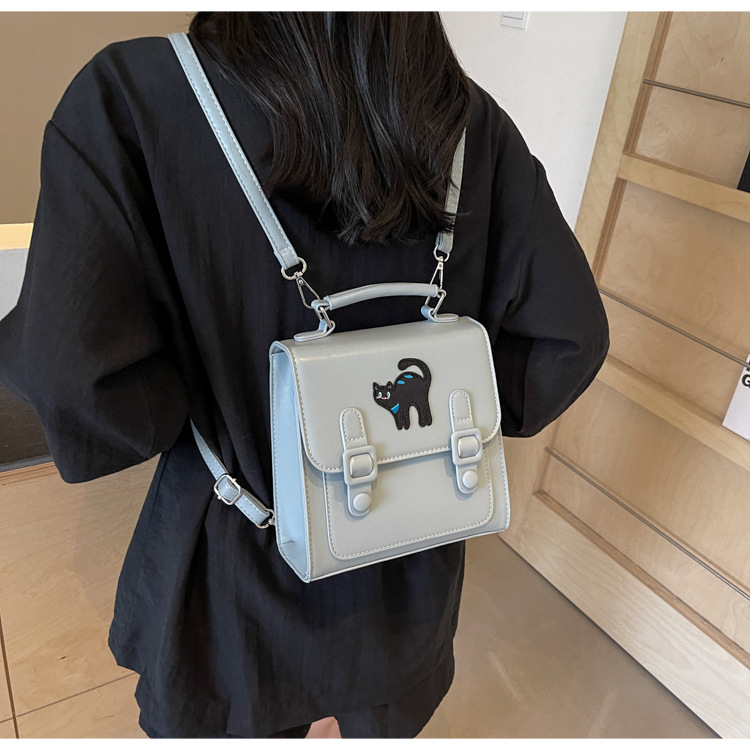 French contrasting color backpack Cambridge autumn/winter 2024 new trendy women's bag single shoulder crossbody handbag_voghion.com