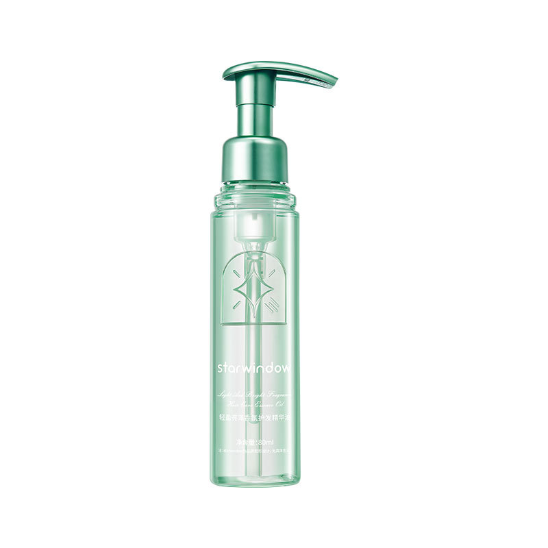 Star Window Fragancia ligera y brillante Aceite esencial para el cuidado del cabello hidratante y nutritivo 80ml Aceite esencial de reparación de tinte permanente anti-frizz