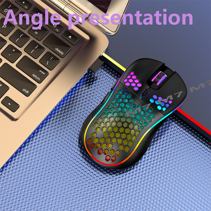 M7 Hollow Wireless Mouse Lightweight Office Gaming Backlit Computer Mouse 7200dpi Source Factory Cross Border_voghion.com