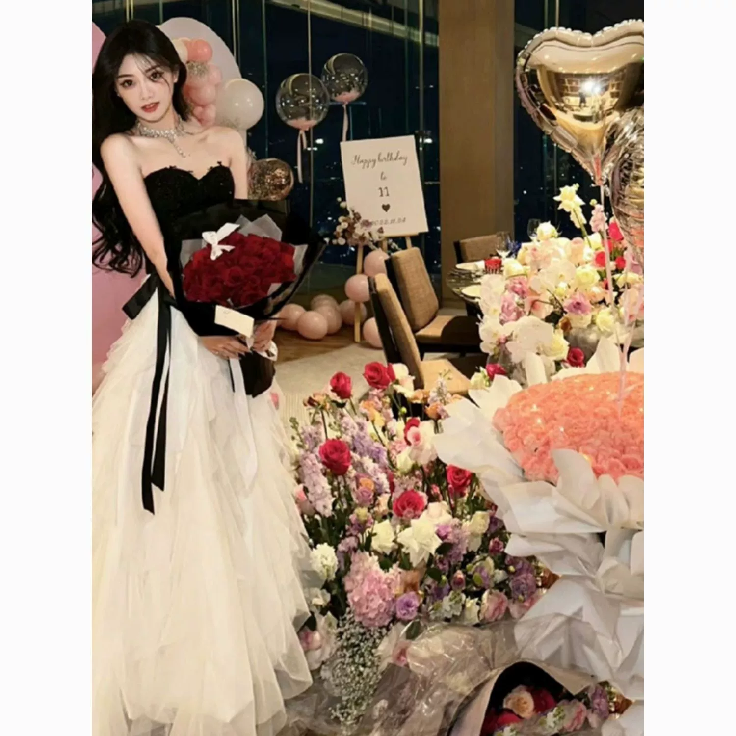 Черное роскошное платье для вечеринки в честь дня рождения светской львицы, женское сетчатое платье с легким роскошным топом без рукавов