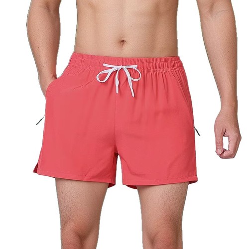 Men's Summer Korean Style Trendy 5-inch Loose Athletic Elastic 3-inch Ice Silk Quick-dry Beach Shorts