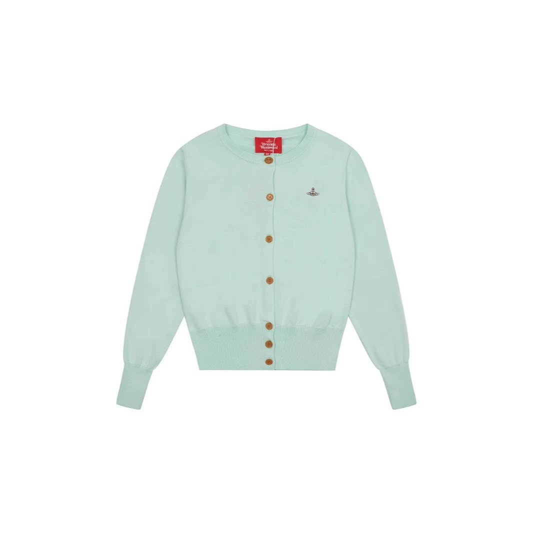 Классический вязаный свитер Vivienne Westwood, несёт королевское имя, шерстяной кардиган-жакет, трендовый