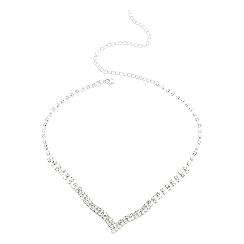 Amazon AliExpress Venta caliente del Partido de tarde joyería moda simple elegante borla rhinestone garra cadena traje