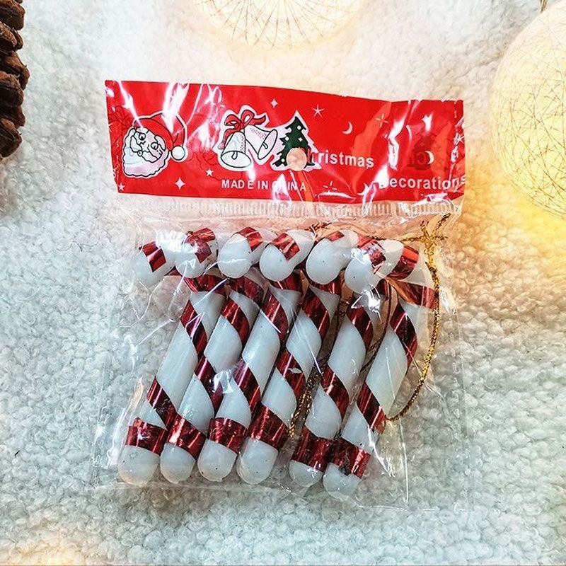 8#크리스마스 지팡이 장식 [1팩 6개입]
