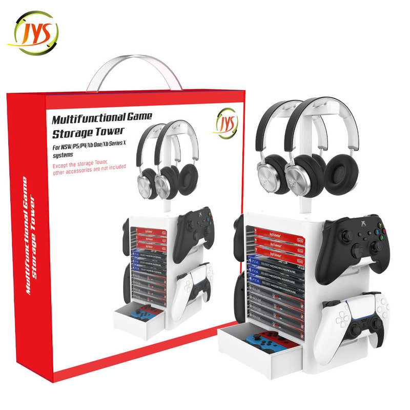 JYS Starting PS5 Multifunctional Game Disc with Headphone Storage Rack, Can Store PS5/XSX Handle/earphone JYS Starting PS5 Multifunctional Game Disc with Headphone Storage Rack, Can Store PS5/XSX Handle/earphone