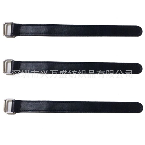 Wholesale PU leather reverse hook Velcro strap colored nylon buckle voltage zip tie wire storage organization self-adhesive 