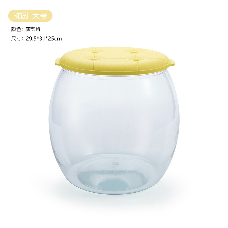 子供用ぬいぐるみ収納ボックス、丸型透明収納バケツ、家庭用積み木収納ベンチ、大容量|undefined