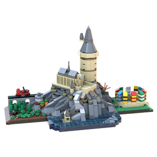 C4724 Architectural Skyline Miniature Design (Including the Castle in the Movie 627 Particle Numbers)