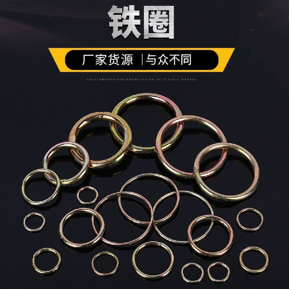 Оптовая сварное железное кольцо оцинкованное твердое железное кольцо Золотое железное кольцо Металлическое кольцо рыболовная сеть кольцо брезентовое кольцо