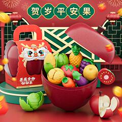 剥皮水果切切乐仿真过家家宝宝果蔬儿童玩具果蔬可剥皮水果玩具