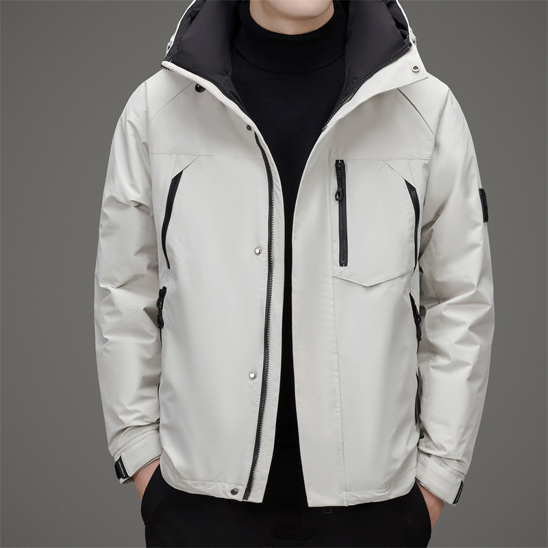 Velvet winter windproof waterproof travel down jacket