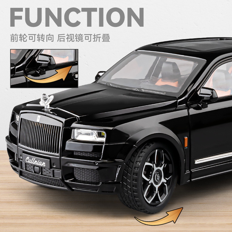 Car Zhi Car Model 1:20 Cullinan BB versión aleación vehículo todoterreno modelo de sonido decoración atrás juguete para niños al por mayor