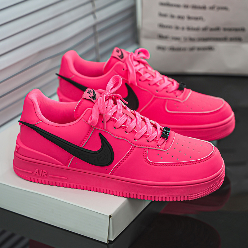 Af1 Air Force One Flying Hook Black and White Black Sneakers Aj Men's Low-Top Versatile White Shoes Women's Sports Shoes