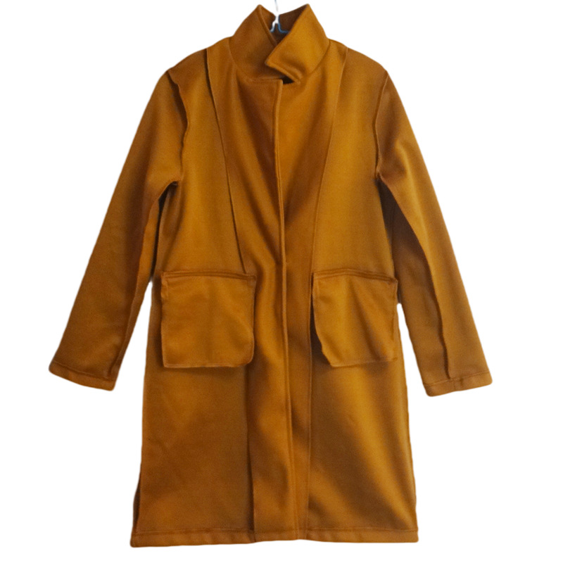 Damen Wollmantel Für Herbst Und Winter Cardigan Mit Einem Knopf_voghion.com