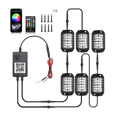 music rhythm light car atmosphere | Other lights - 3d-lens-chassis-light-to-six-dual-control-app-remote-control-boxed