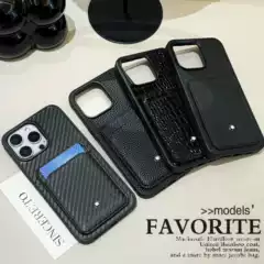 For iPhone 17 Pro Max, iPhone 15, 13/12/14 Card Holder Phone Case, Trendy Protective Case