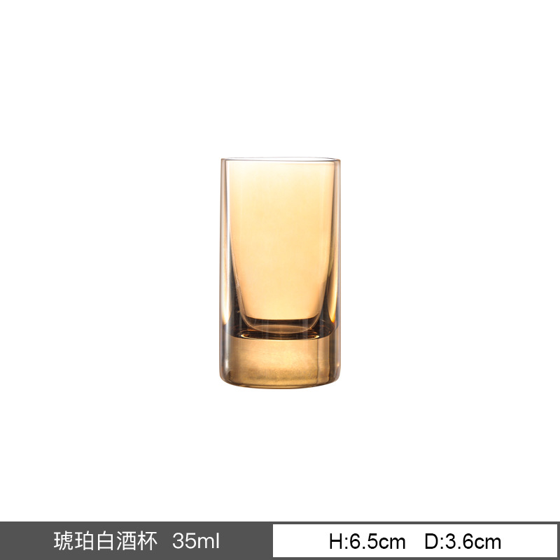 Importación checa de cristal sin plomo tazas de licores de licores de alta temperatura diseño comercial de compras a granel de tazas de vidrio sin plomo
