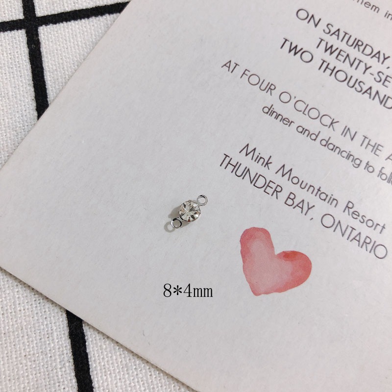 Colgante doble 4mm Blanco K