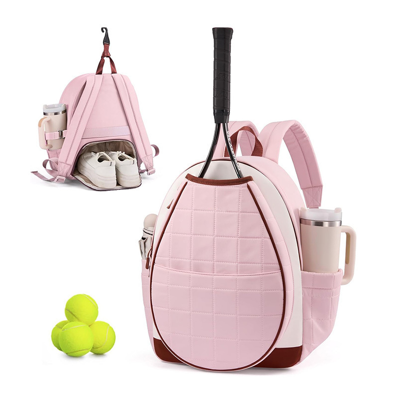 Nueva bolsa de tenis, mochila de tenis casual de mujer con soporte de tazas y zapatos, bolsas de raqueta de tenis, bolsas de pelota.
