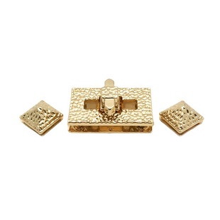 Bag hardware accessories twist lock zinc alloy die casting women's bag front decorative pattern twist lock DIY accessories lock