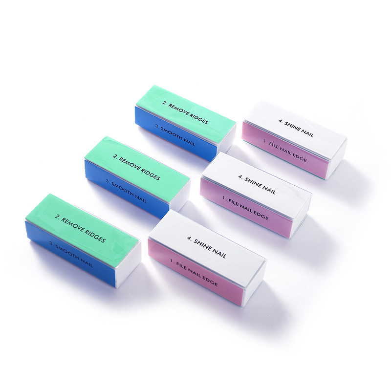 Factory direct supply nail tool four-sided grinding block high foam polishing block sponge nail file square block wholesale