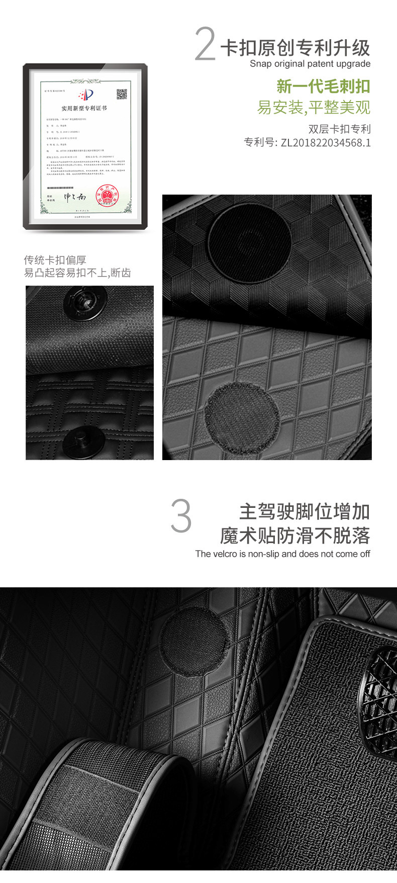 Factory direct, vehicle-specific, no-disassembly 360-degree aviation soft-pack leather car floor mats, full-coverage embedded floor mats