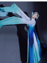 戏曲服装女中国风水袖舞蹈演出服一江清水古典舞汉服花旦京剧越剧