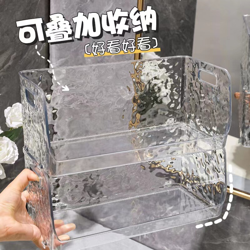 Cosmetic Storage Box Desktop Acrylic Transparent Skin Care Storage Basket Mask Small Sundries Fit Box Storage Rack