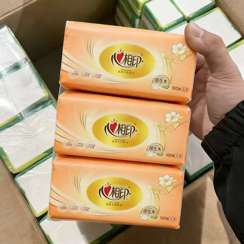 New popular product: Heart-to-Heart tissue paper, 3-ply classic gold edition, household facial tissue, student dormitory tissue, 3 packs in bulk New popular product: Heart-to-Heart tissue paper, 3-ply classic gold edition, household facial tissue, student dormitory tissue, 3 packs in bulk