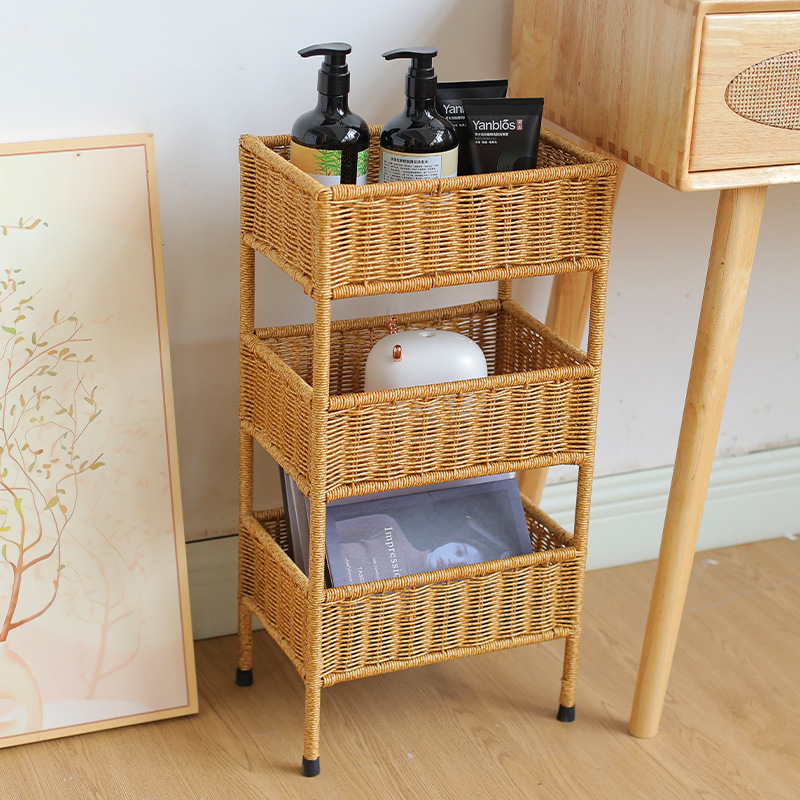 Rattan-like Storage Rack Decorative Storage Rack Hand-woven Multi-layer Storage Rack Household Sundries Storage Rack