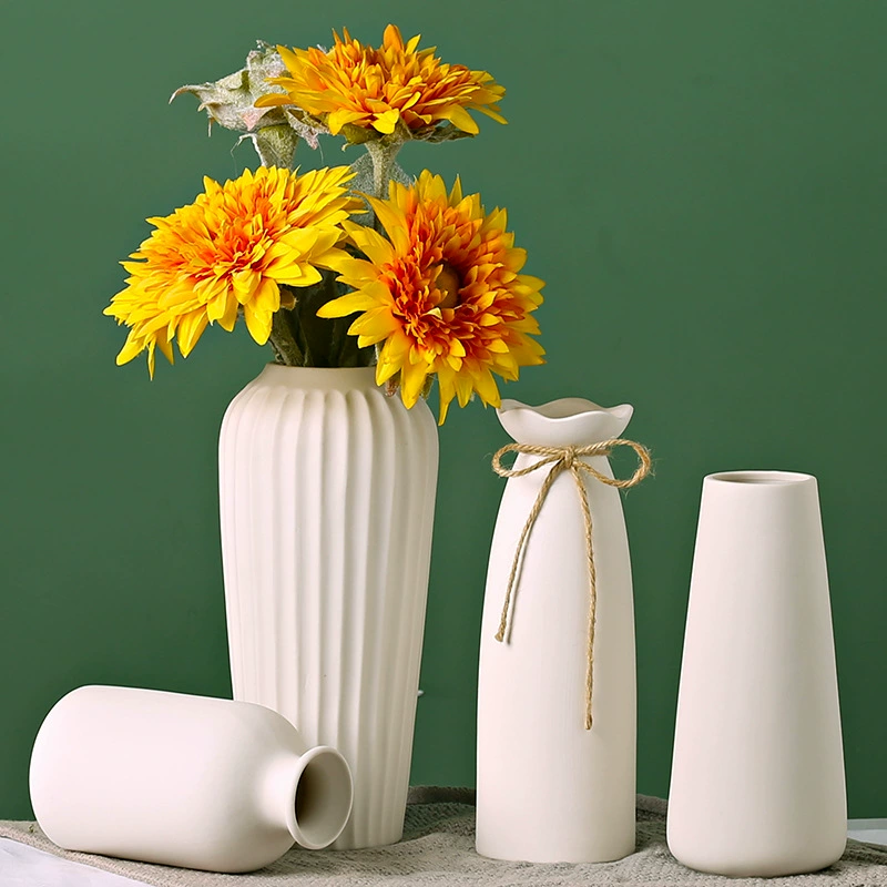 Поколение белого пигмента горящая ваза керамическая Оптовая посадка воды сушеные Цветочные украшения стойло поставка завод-магазин