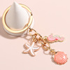 Metal keychain, bag from pearl, beads, suitable for import