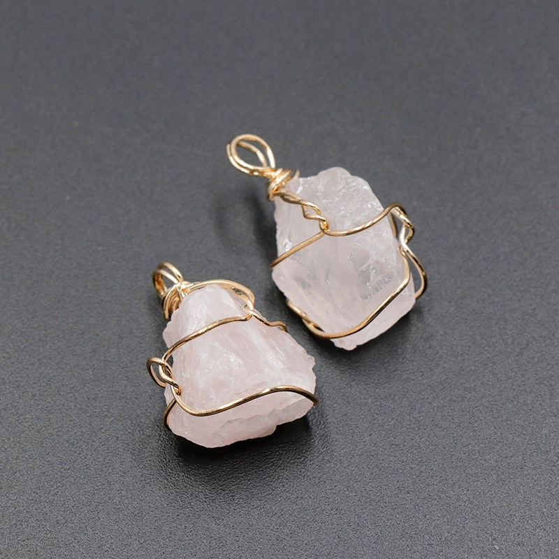 Natural water, crystal, pendant, natural ore, necklace, sweater, accessory, handmade, (Cross-border trading)