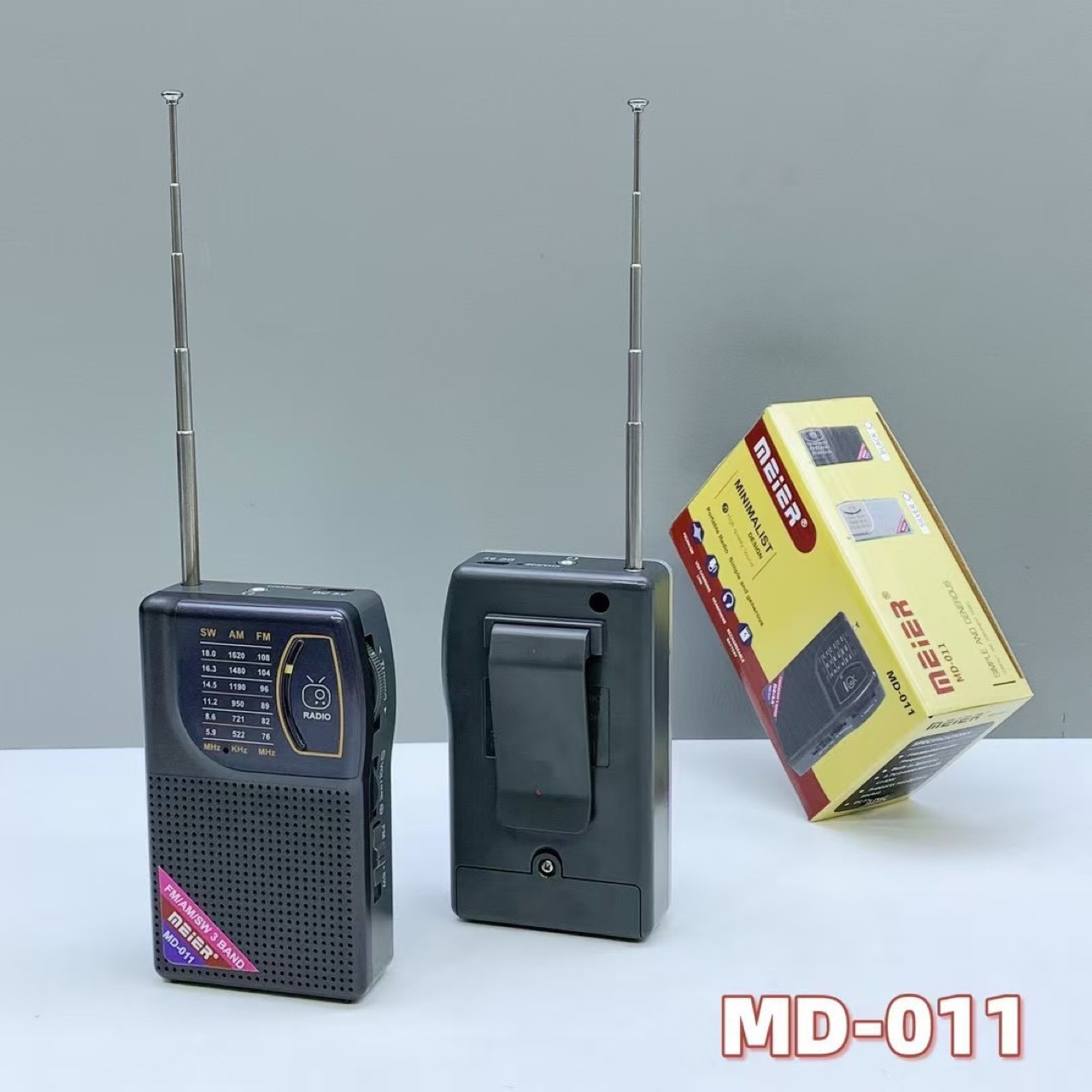 Nuevo MD011 retro portátil mini radio con antena AM/FM Ruleta de banda completa radio FM