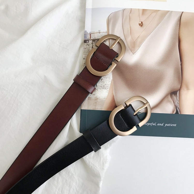 Cinto de mulher em couro genuíno com fivela antiga trendy_voghion.com